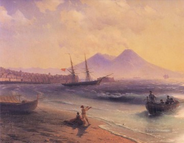 イワン・コンスタンティノヴィチ・アイヴァゾフスキー Painting - ナポリ近くに戻る漁師 1874 年 ロマンチックなイワン・アイヴァゾフスキー ロシア